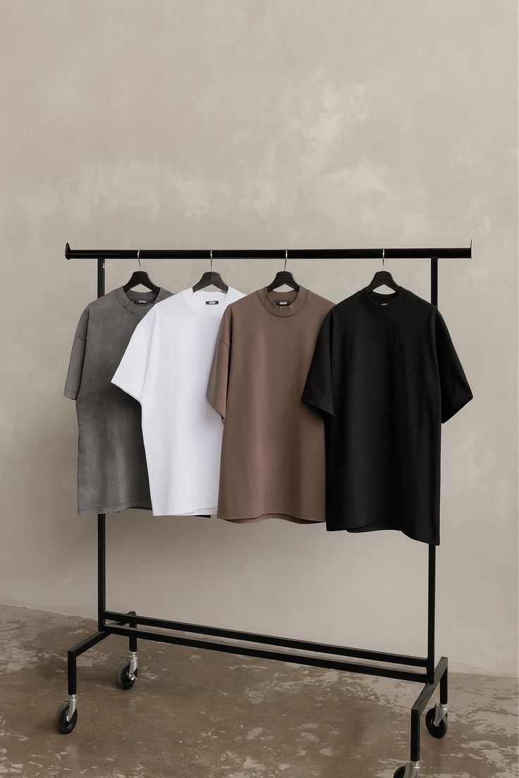 kit 4 camisetas oversized streetwear unissex gola alta